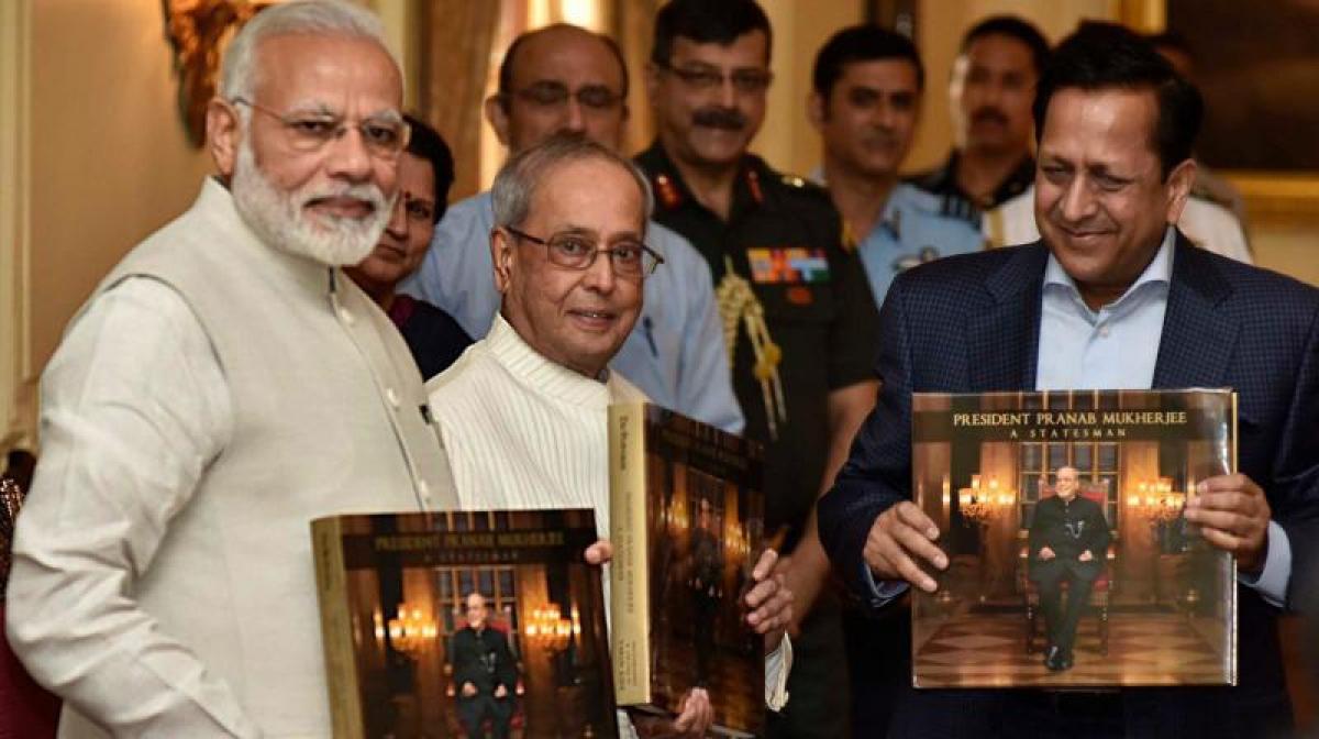 Modi at launch of book dedicated to President: Pranabda is like a father to me